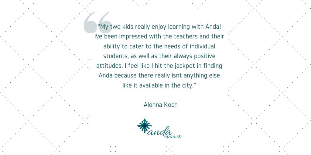 “My two kids really enjoy learning with <a href="/AndaSpanish/">Anda Spanish</a>!” -Alonna Koch 
#andaspanish #spanishforeveryone #indyspanish #spanishforkids #indywithkids #instaspanish #instateacher #indianapolis #crossculturaleducation