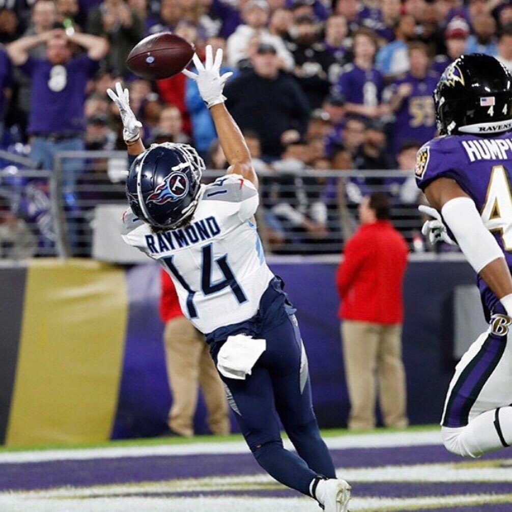 3XLSports's tweet photo. Titans WR Kalif Raymond @kalifraymond7 joins @SiriusXMNFL with @alexmarvez and @Gil_Brandt at 8:35pm EST tonight to discuss his big touchdown catch and the Titans incredible run. 

#3XL #Titans  #TitansUp #LetsGoDeep https://t.co/1UOcSyg2lG