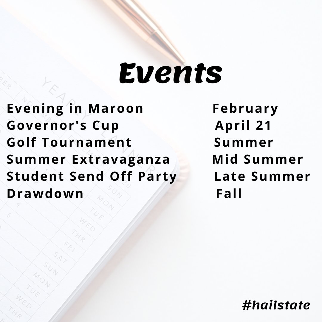 MSAlumniChapter's tweet image. Happy New Year Central MS Bulldogs! We are looking forward to spending 2020 with you at one of our many events! Keep these activities in mind over the year and watch our social media or more information as it becomes available. #hailstate