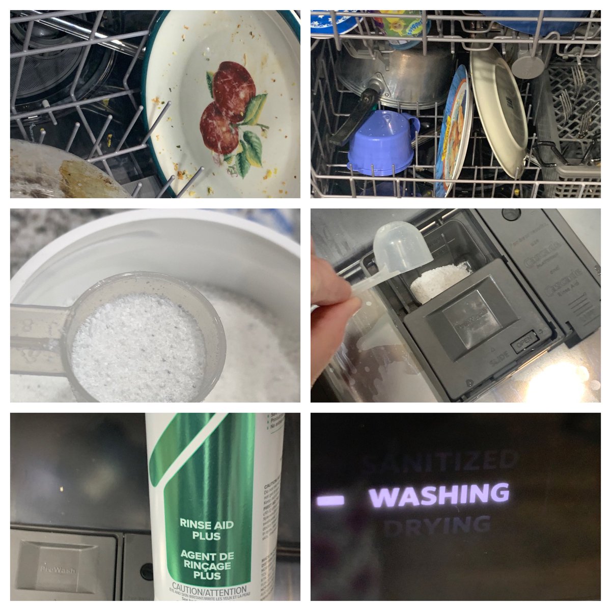 Scrappinkymomma's tweet photo. ❤️❤️❤️ the NEW Norwex Ultrazyme Dishwashing Powder and Rinse Aid Plus! I never pre rinse dishes before putting in the dishwasher and they came out soo clean!! Grease is no competition for this powerhouse combo! #dishwashingwoesnomore #cleandishes #Norwex #believer #askmehowtoget https://t.co/RdXBanfVf3