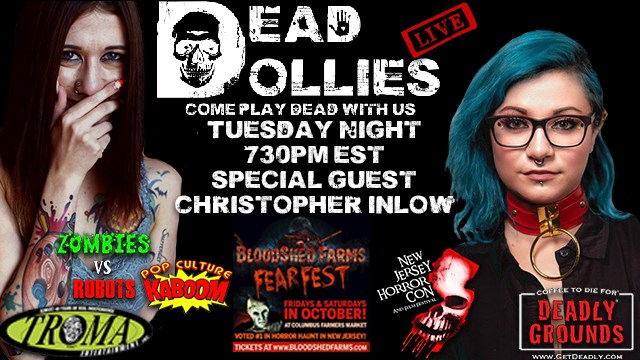 I'll be a gueston Dead Dollies Live tonight. Show starts at 7:30 EST facebook.com/thedeaddollies/        #specialguest #horrorinterview #horrorhost #actor #filmactor #hothostess @NoviceGamerGirl #Hubbahubba #horrormovie #horrorshow #entertainer #AwardWinning  #deaddollies