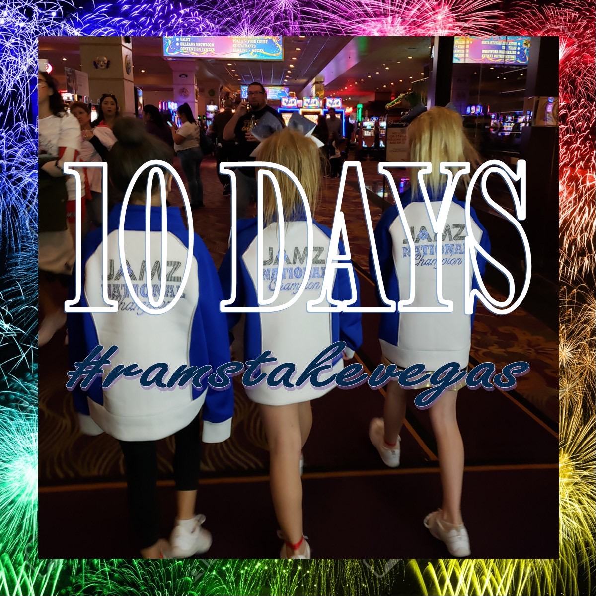 ModestoRams2019's tweet photo. Count down to Vegas ... 10!  In just 10 short days our Junior Novice Cheerleaders will return to JAMZ Cheer and Dance Nationals to defend their title! #ramstakevegas #ramily #modrams2020 #oneteamonesound https://t.co/0DLJ87tB2l