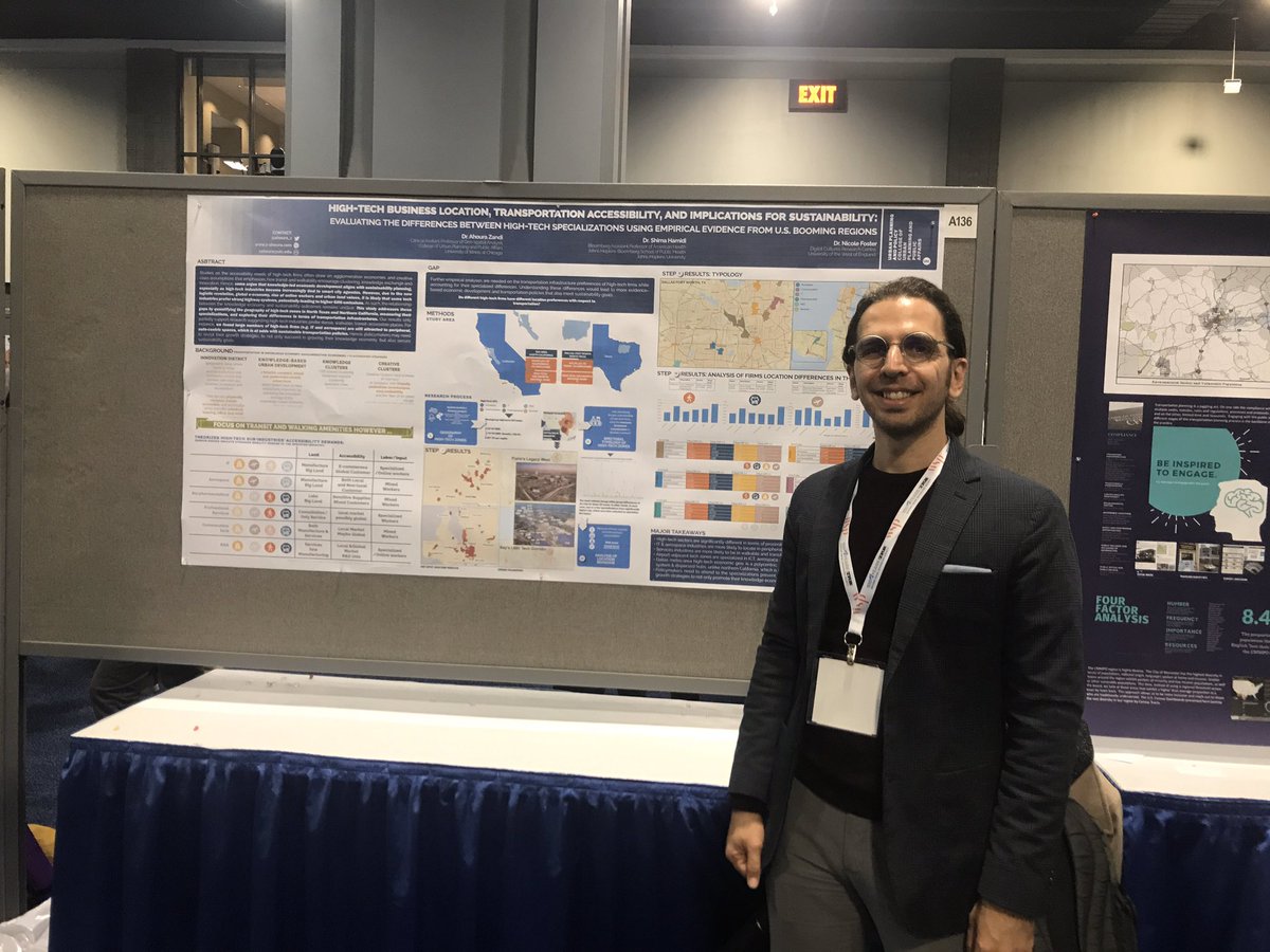 udvl_uic's tweet photo. Make sure to check out A136 posters in hall A @ #TRBAM #TRBAM2020 #TRB2020 right now, presentations by the @udvl_uic @UIC_UPP team on #transportation amenities in attractive #cities for young adult &amp; location pattern of #hightech firms @UICCUPPA @The_ACSP https://t.co/lSIb39D9l8