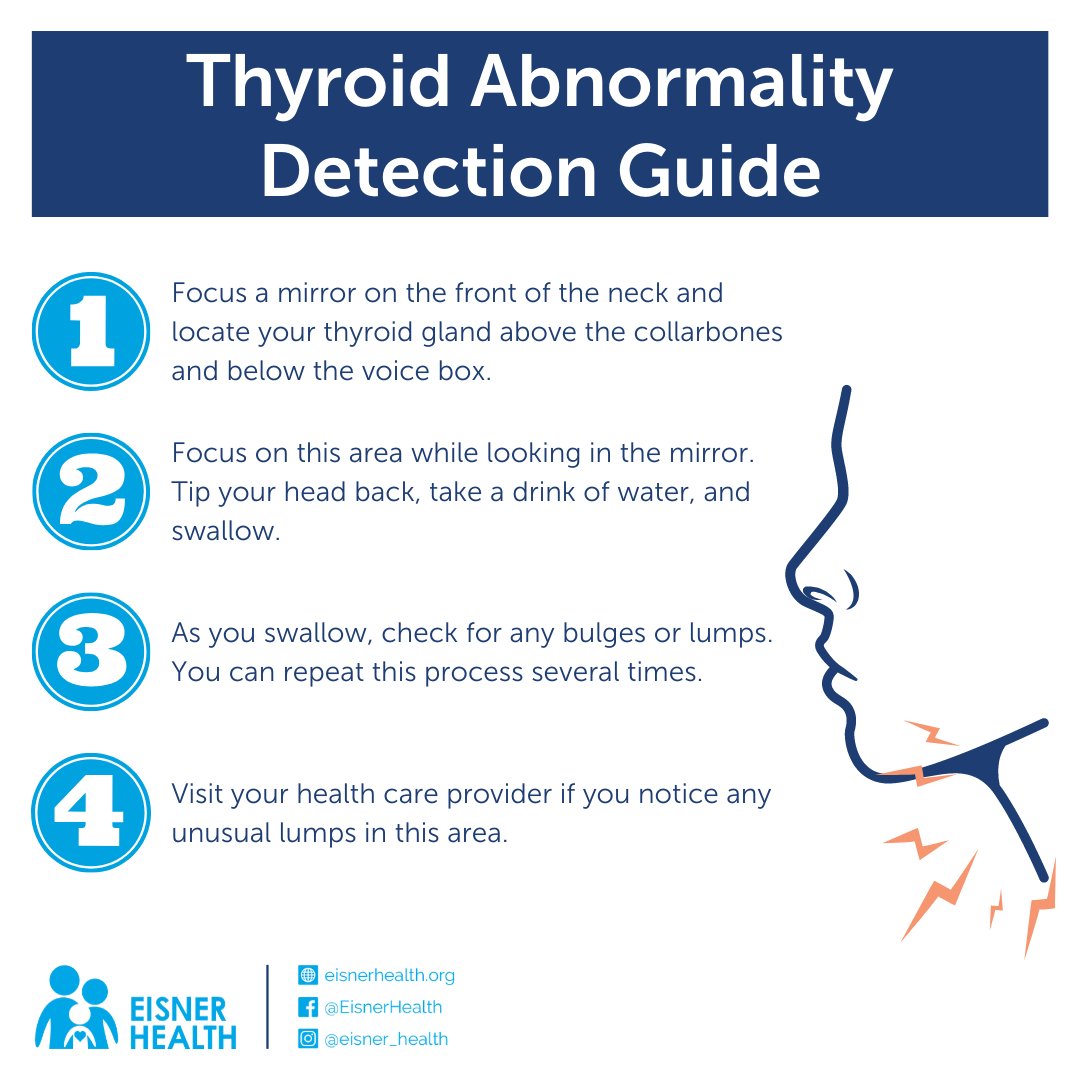 January is #ThyroidAwarenessMonth. #DYK that you can  #checkyourneck to ensure #thyroidhealth? #thyroidawareness #detection #EisnerHealth #care4all #health4all
