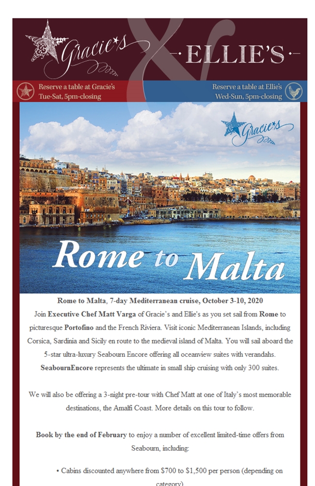 Rome to Malta, 7-day Mediterranean cruise, October 3-10, 2020 bit.ly/35VweCq