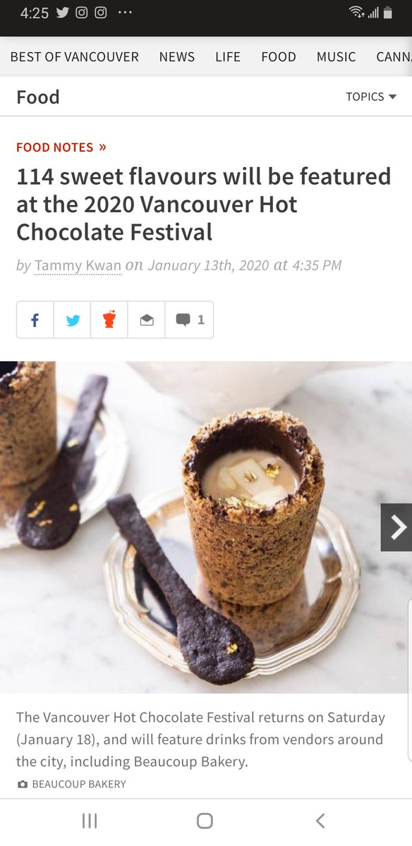 A big thank you to Tammy Kwan and our friends at the <a href="/georgiastraight/">Georgia Straight</a> for their wonderful coverage of the #vancouver #hotchocolatefest today. Starts this Saturday!