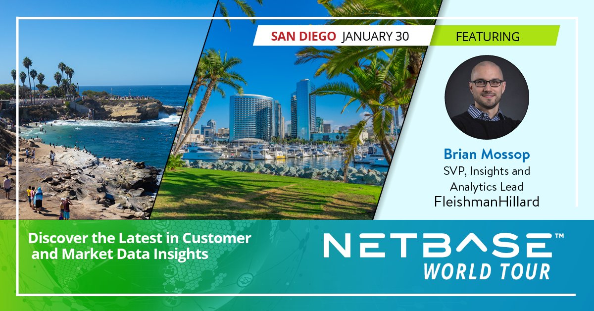 quid_official's tweet photo. Hey #SanDiego, our #NetBaseWorldTour kicks-off in #SD on Thursday (1/30), RSVP at https://t.co/8mguUl72iI
Our special guest speaker, Brian Mossop at @Fleishman will show you four concrete ways to ditch vanity metric in favor of more impactful measurements. https://t.co/FHTurdB3Uo