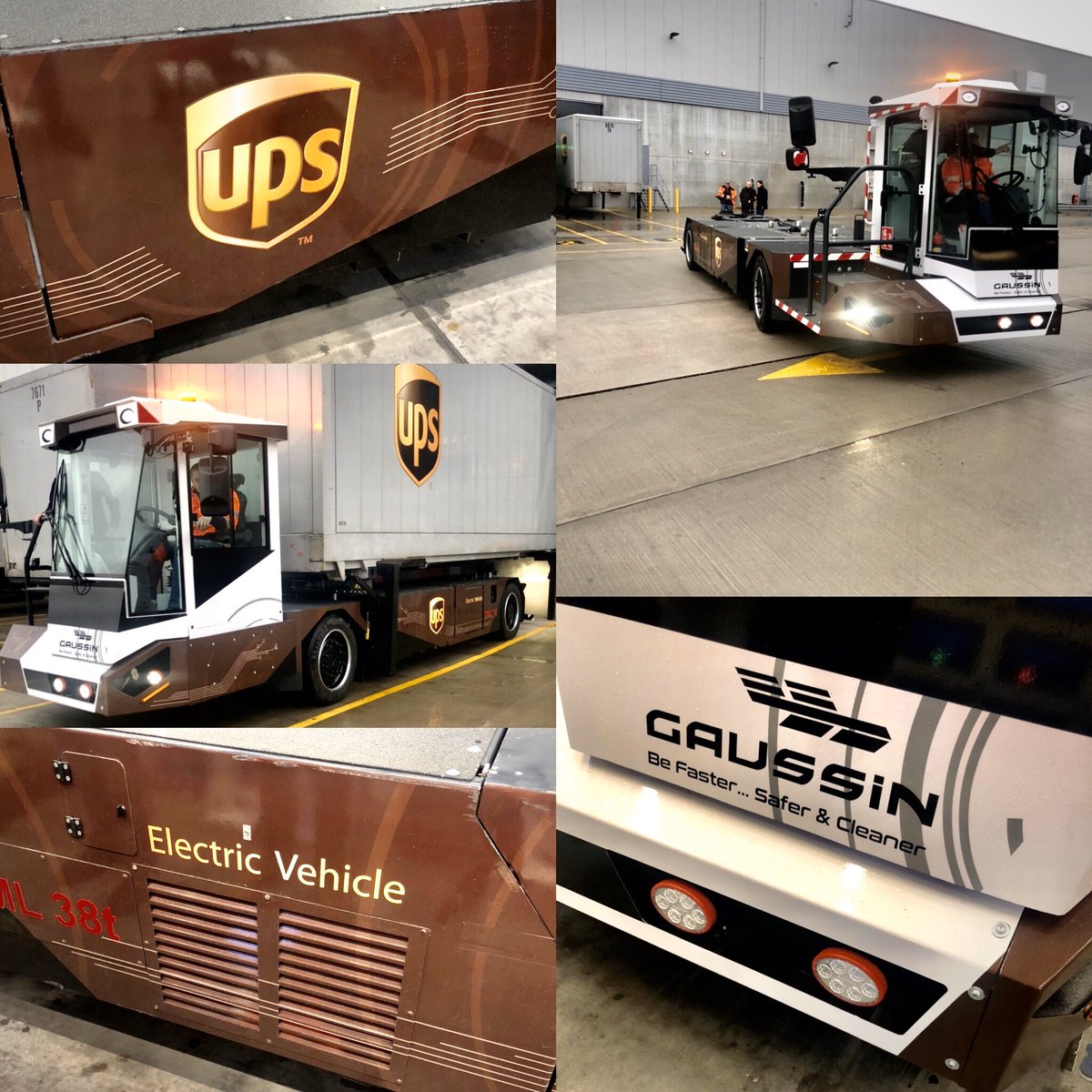 KaiserF_UPS's tweet photo. The future 🔮 ....the first Electric Combi Shifter to arrive in @UPS_UK London Hub. ✅🔋 The more efficient and impressive feeder kit by @GaussinGroup will be used on both Twilight &amp; Midnight hub operations!! #Sustainability #ASBM #Electric #Shifter #FeederUK #London #UPSUK https://t.co/3ZCsPOjUHc