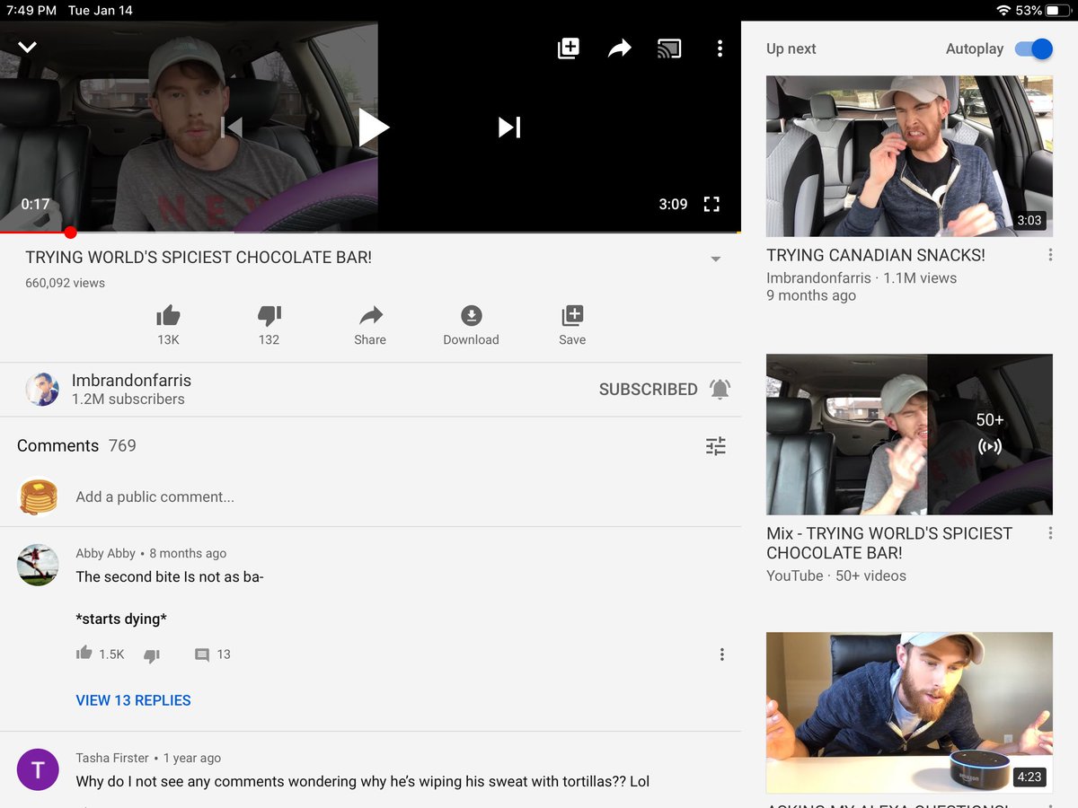 PancakesUltra's tweet photo. @TeamYouTube @YouTube Starting today, whenever I put a video into mini player, it always zooms in on the top left corner. When I click on the video again, it does this small screen thing. Both of these features are really annoying and I would appreciate it if they could be fixed. https://t.co/JSZeUdY2PQ