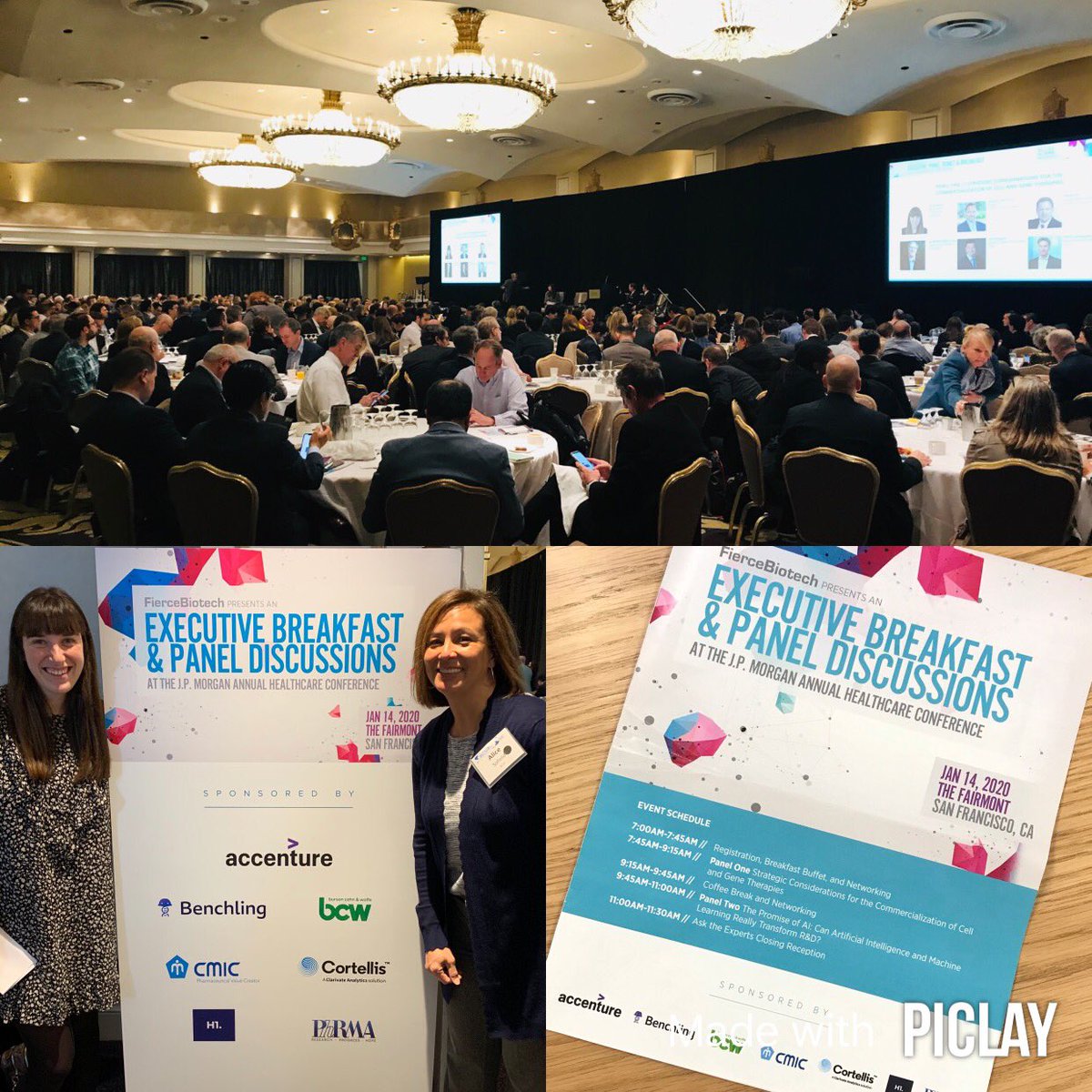 DerasmoShira's tweet photo. Afterglowing from insightful conversations this morning with @amirahalidrus @CarlyHFierce sponsored by @BCWGlobal Standing room only 700+ talking #AI and #GeneTherapy. Great way to start off day 2 at #JPM20 @FierceBiotech @alicesof https://t.co/vANUVSd1YO