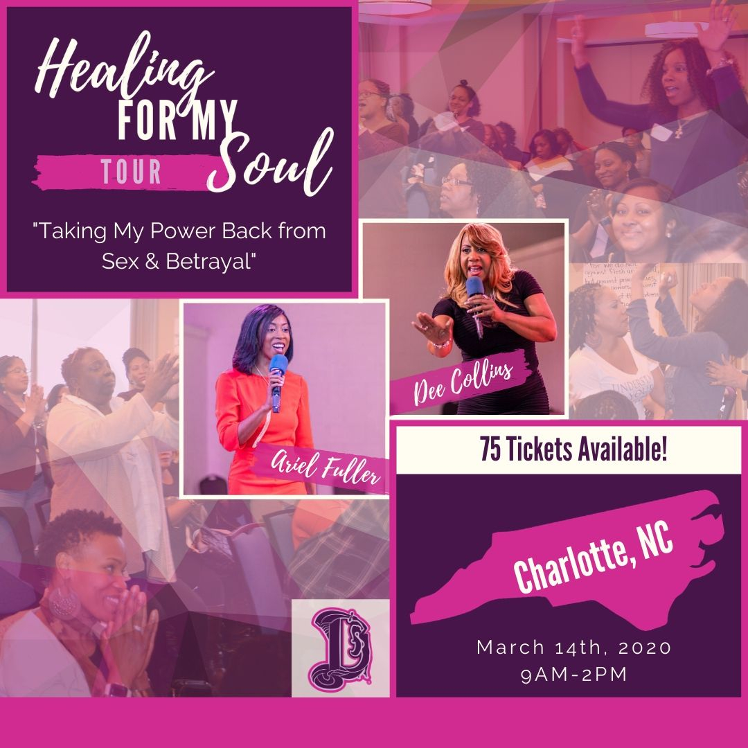 DunamisWoman's tweet photo. CHARLOTTE NC...  We will be headed your way for the Healing For My Soul Tour 2020!
It is an opportunity to experience healing in the depths of your soul!  
#healing #healingformysoul #emotionalhealing #innerhealing #peace #christianwoman #healingtour   #sex  #betrayal https://t.co/XGnGX982EU