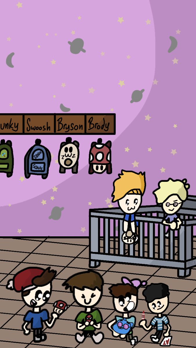 I was inspired by the “Baby Bryson” drawing and drew fan art of some animators as babies🧸💙