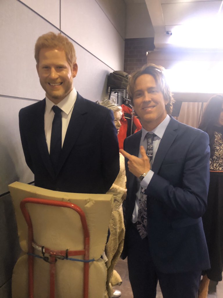 Larry Birkhead (@larrybirkhead) on Twitter photo God save the Queen -and untie Harry while you’re at it. Ran into these “dummies,” backstage <a href="/GMA/">Good Morning America</a> And yes, I asked Meghan if she “was o.k.” she didn’t answer though..... God save the Queen -and untie Harry while you’re at it. Ran into these “dummies,” backstage <a href="/GMA/">Good Morning America</a> And yes, I asked Meghan if she “was o.k.” she didn’t answer though.....
