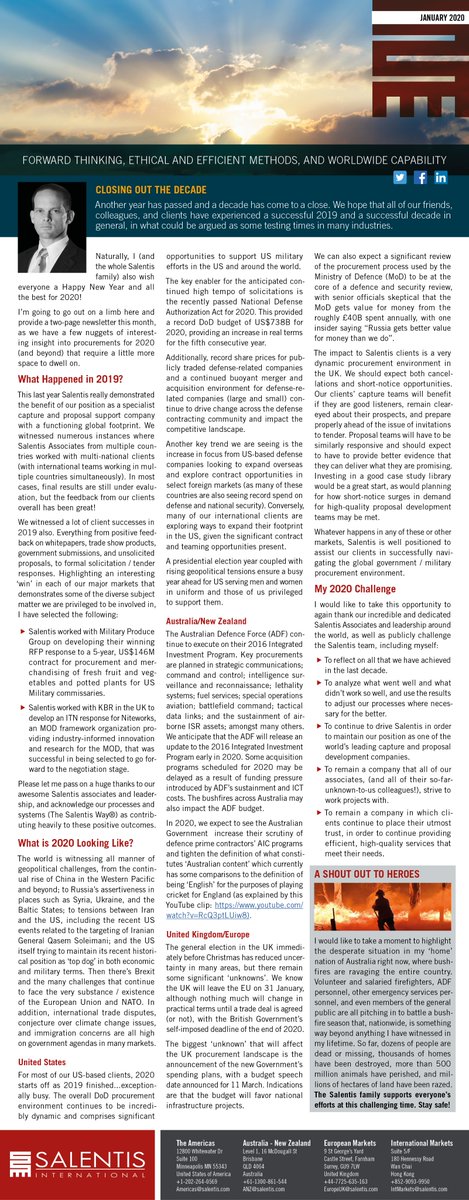 Salentis's tweet photo. Hello,

In this month's newsletter Aaron, our CEO, reflects on 2019 and examines what 2020 might bring. Check it out!

Best regards,

The Salentis Team #tsw https://t.co/lSgH8JFO3q