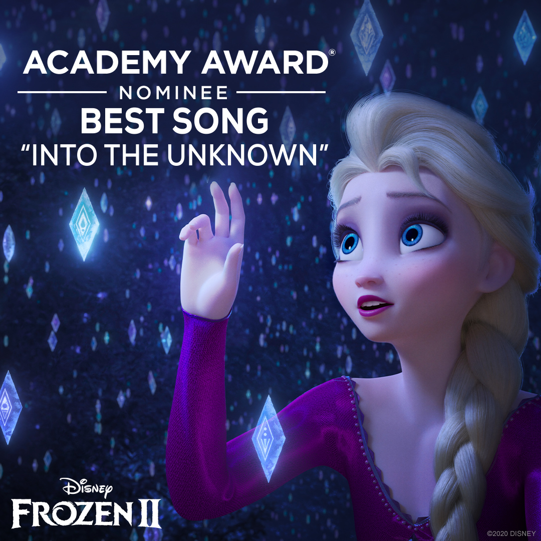 DisneyStudiosPH's tweet photo. Congratulations to Frozen 2 for receiving an Academy Award nomination for Best Song – “Into the Unknown.” #Frozen2PH #OscarNoms https://t.co/EwCJladeGZ
