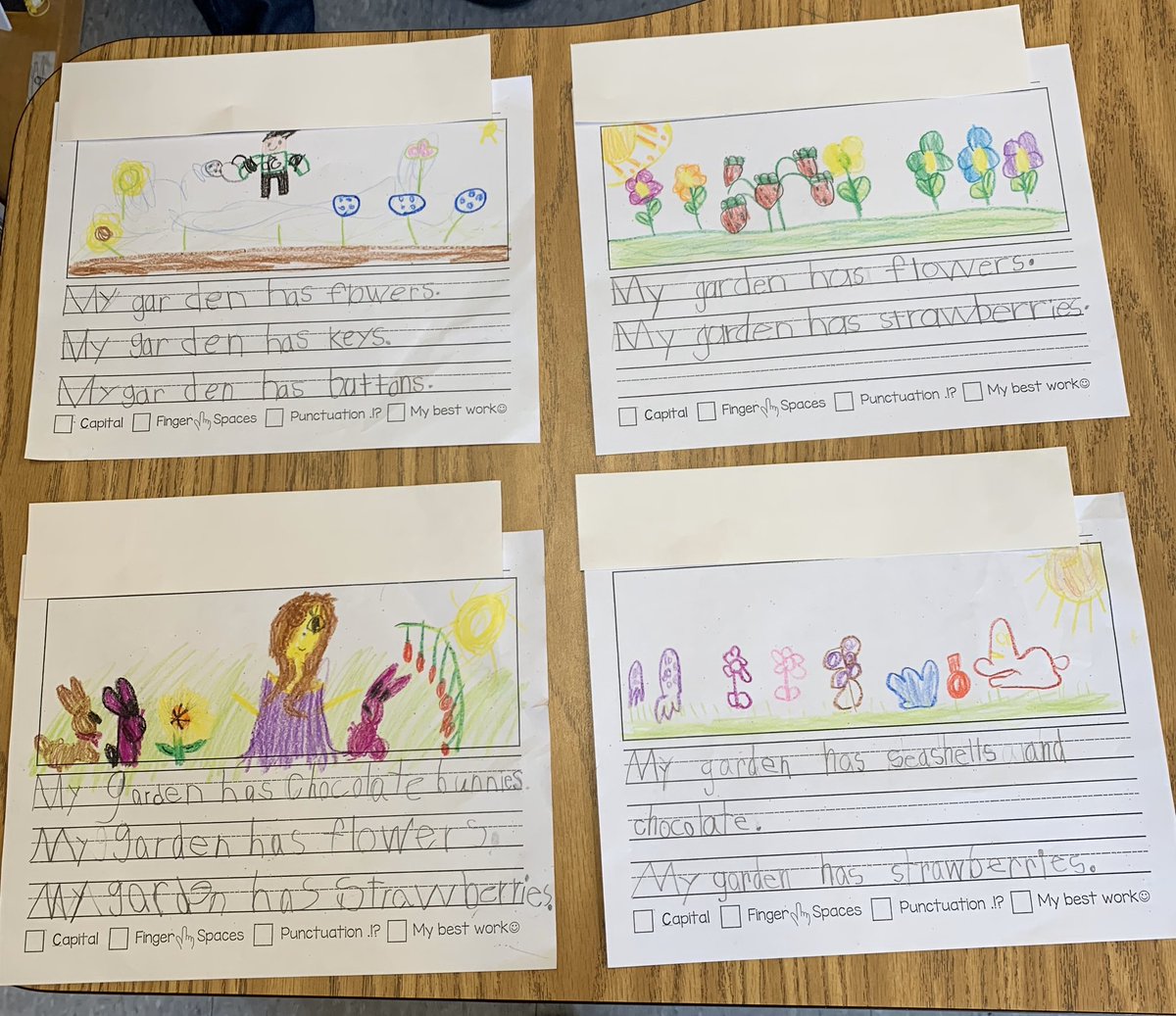 After using a narrative input chart to retell details about the story “My Garden”, kinder students <a href="/WSDHaydenHawks/">Hayden Hawks</a> did an amazing job using a compare &amp; contrast map to compare real vs make believe gardens.