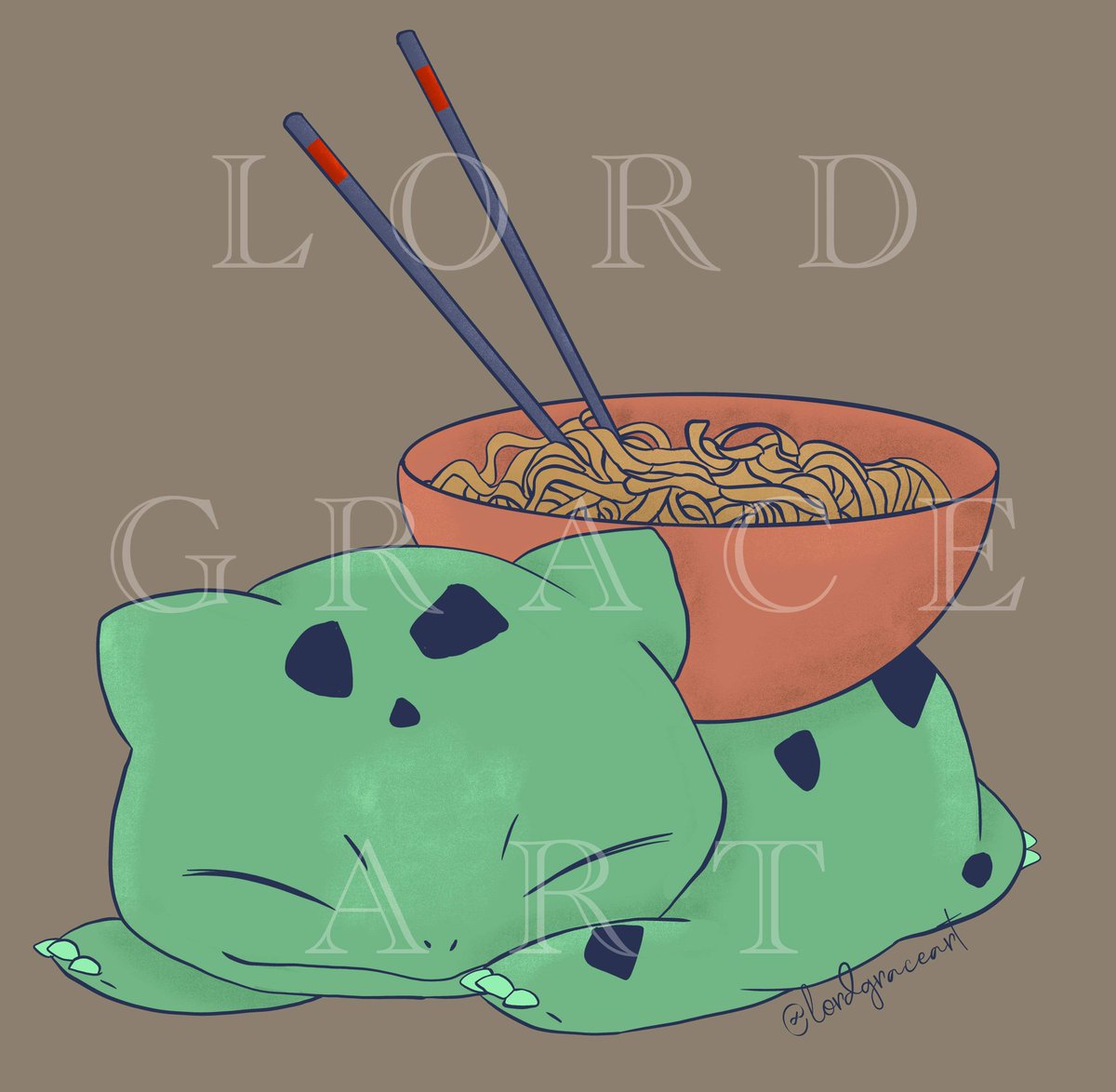 LordGraceArt's tweet photo. Little bulbasaur soup boi 
#bulbasaur #bulbasaurart #bulbasaurday #pokemon https://t.co/jqqhUIMaOf
