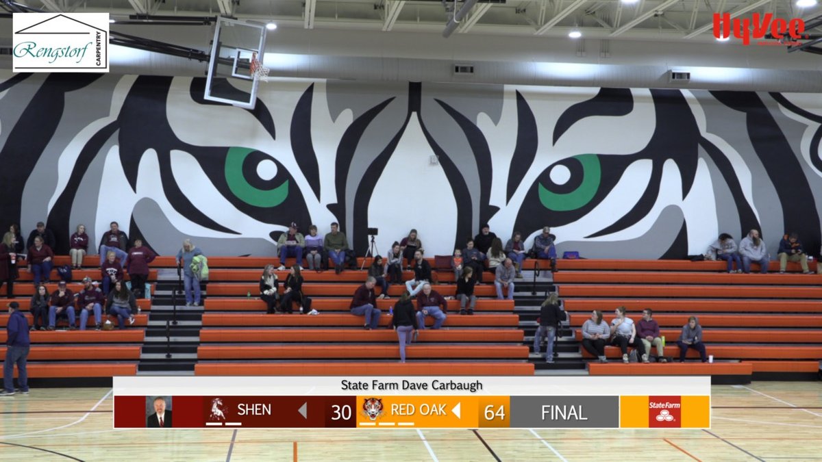 kcsi_radio's tweet photo. That will do it in Red Oak for the girls! Tigers win 64-30 over Shenandoah! https://t.co/vjqTXgSGEy