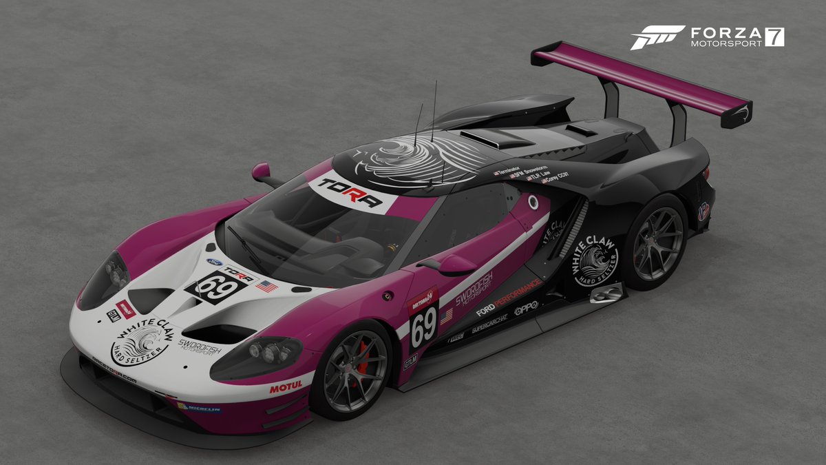 SwordfishMtrspt's tweet photo. @TheReal_TORA @LmpMischief @rockbeau25 @Sindroome24 @bsevers83 @ForzaMotorsport @SVRTeam @YMTVracing @LSEM_Team @LMPeSports @Ax4xRacing @TeamSquadios The moment you've been waiting for... our 2nd @TheReal_TORA #TORAD24 entry!

#69 SFMeme
2016 Ford GT Le Mans

🇺🇸 Corey CC97
🇺🇸 @TLR_Law
🇺🇸 @SFM_SnowStorm
🇺🇸 XxT3rM1n80RxX

@bsevers83 🎨📷

@WhiteClaw @VRTLautosports @LSEM_Team @SVRTeam @SShiftRacing @LMPeSports @PXM_Motorsports https://t.co/owzv2nFoRx