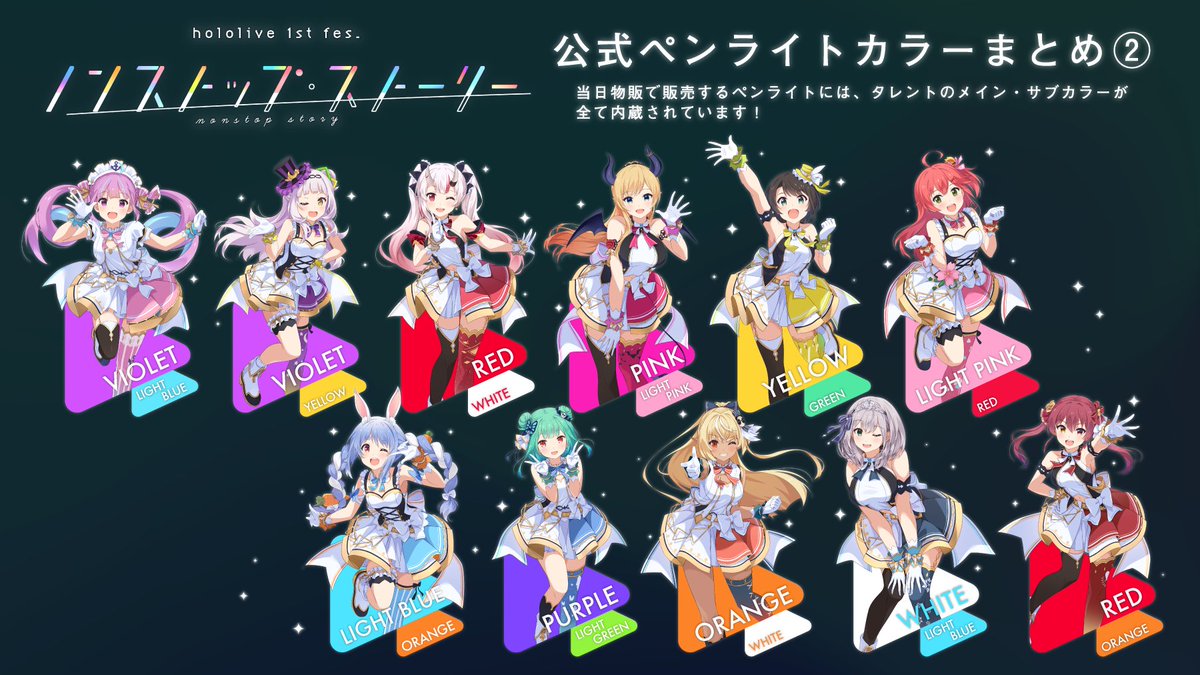 What colors are your fav member/s? ＼ Official penlight colors for