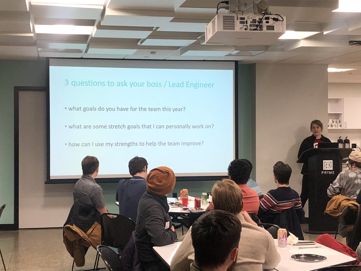 mplsjrdevs's tweet image. We have @KateWardin discussing how to talk to your boss or lead engineer, and worksheets to review to better have the conversation with those leading you in the work place. 
#mplsjrdevs #mntech #leadership