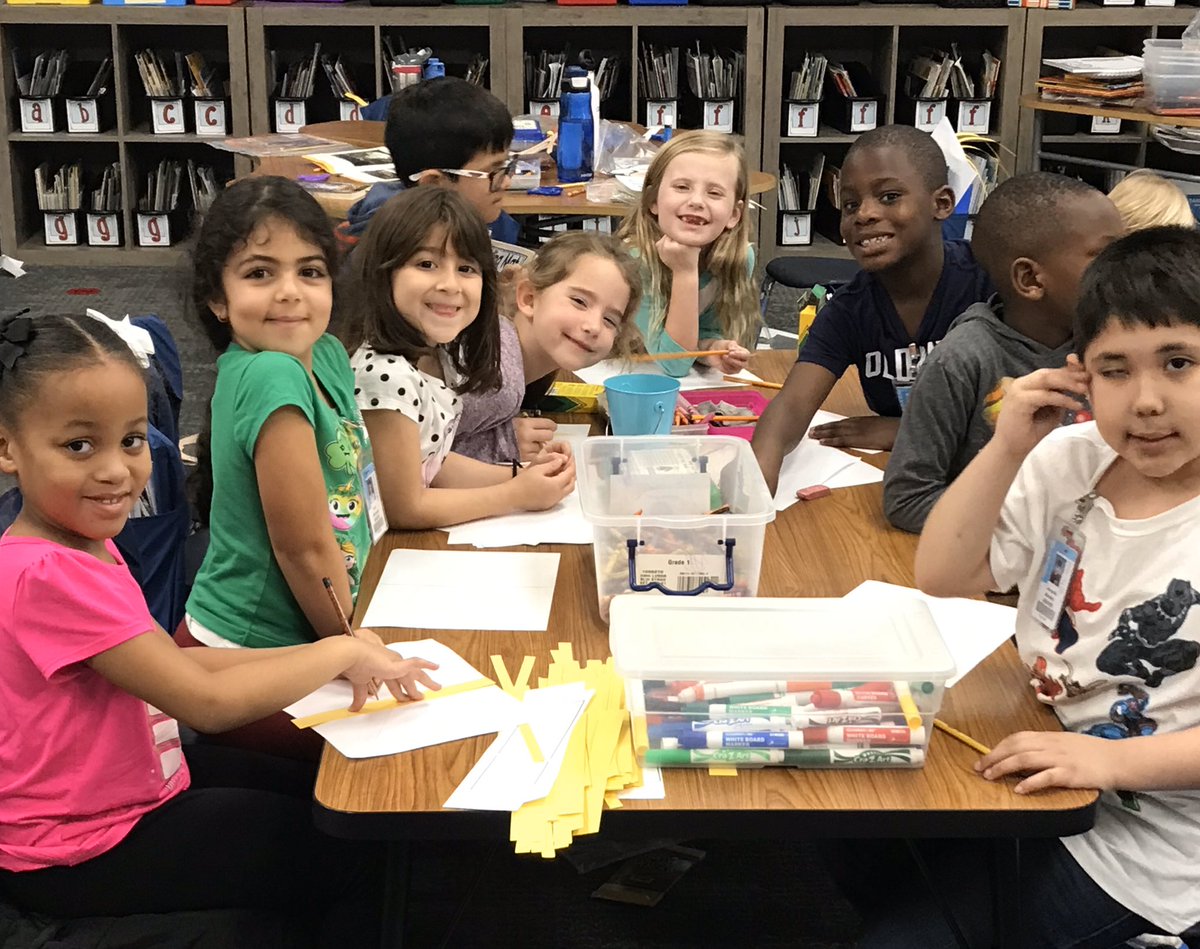 Collaborating with our classmates makes projects so much fun! #creechpride