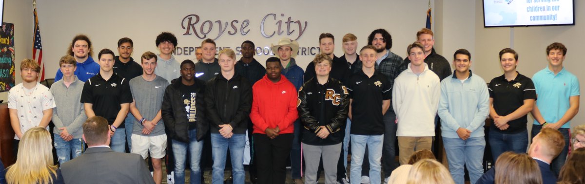 The RCHS Football Team made history this year as the district's first ever team to advance to and win a 5A Playoff Game. Many individual honors were awarded to these student athletes as well. They were honored at the January School Board Meeting. #RCISDJoy