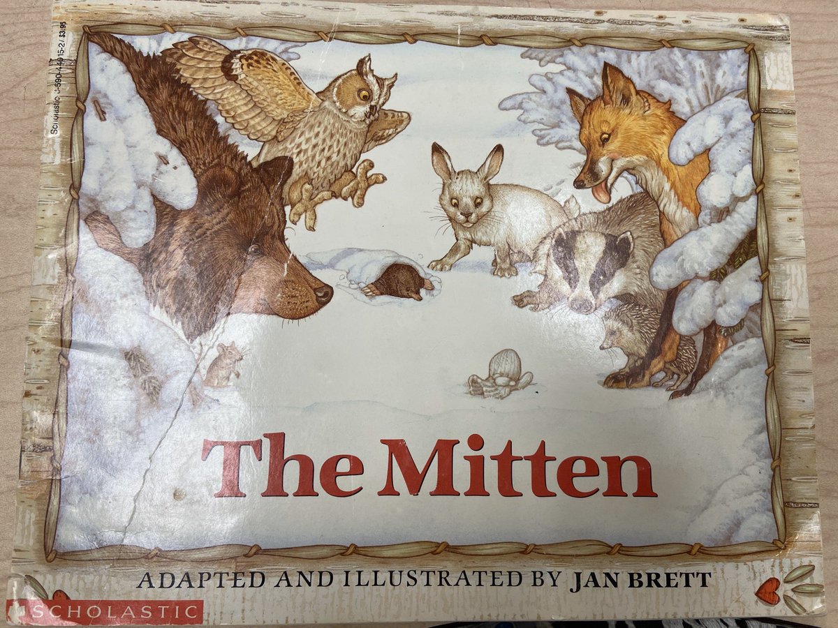 MissMarisaSLP's tweet photo. Today we read “The Mitten”! We worked on answering wh-questions, sequencing, and understanding the concepts of soft/rough, full/empty, and big/small. My students loved acting out the story and making animal tracks in the snow! Thanks to Miss Mary for lending me her props! https://t.co/3a56eweuxp