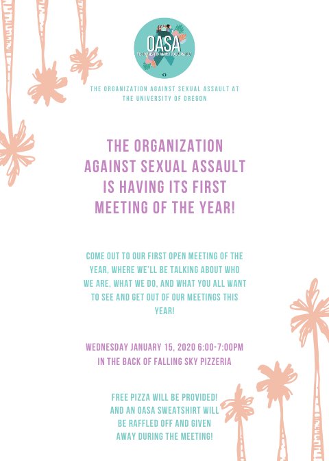 UO_OASA's tweet photo. 1st meeting is tomorrow at 6 in EMU at Falling Sky! Can’t wait to see y’all there! 💕 https://t.co/lC6RKijKTH