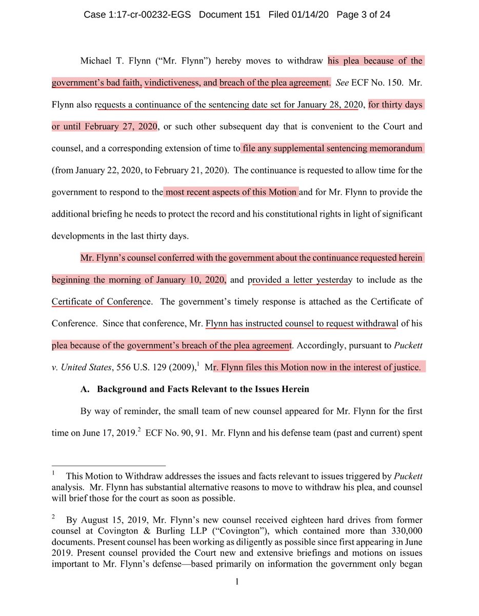 Oh the drama llama is in full FORCE:“ his plea because of the government’s bad faith, vindictiveness, and breach of the plea agreement...Not only was that demanded testimony a lie, but also, the prosecutors knew it was false, and would induce a breach” https://drive.google.com/file/d/1y...
