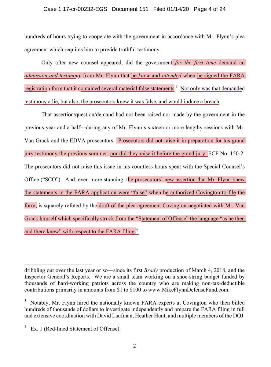 Oh the drama llama is in full FORCE:“ his plea because of the government’s bad faith, vindictiveness, and breach of the plea agreement...Not only was that demanded testimony a lie, but also, the prosecutors knew it was false, and would induce a breach” https://drive.google.com/file/d/1ydq8qeL4Oa0karphZjq04UZaxbp3YYV5/view?usp=drivesdk