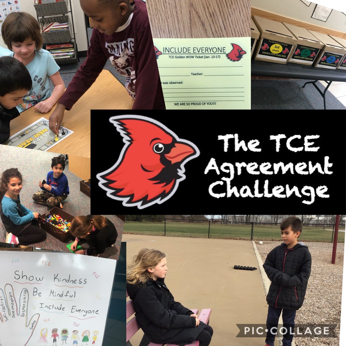 TCEWillis's tweet photo. Check out what our TCE Cardinals are doing to 1. INCLUDE OTHERS, 2. BE MINDFUL, &amp; 3 SHOW KINDNESS!

TCE Agreement Challenge - Week 1:  Include Everyone https://t.co/b51KUYfAdb via @YouTube https://t.co/8a6uvQeDlk