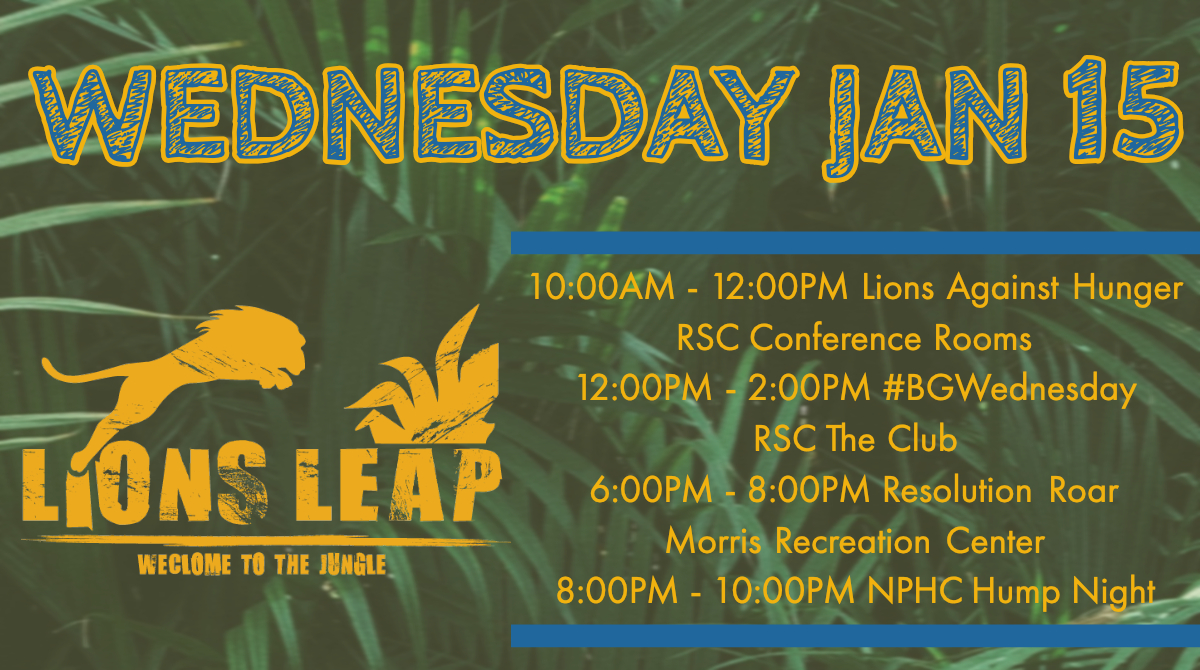 It's almost Wednesday! Celebrate the middle of the week with Lions Roar! I have spoken.
Full Schedule Here: bit.ly/304xgL4
#LionsLeap2020 #TAMUC
