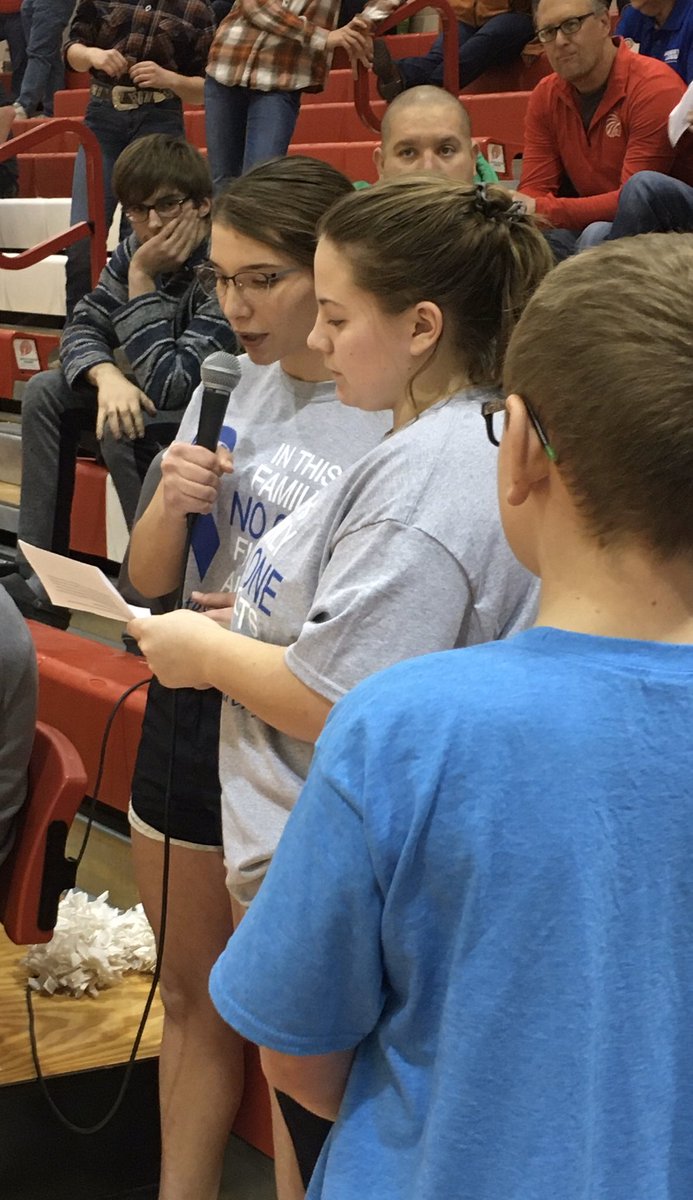 Jayden Minkler explains about her experience with juvenile diabetes between the games in Smith Center. She represented us well at team up against diabetes. In this Family, no one Fights Alone!!

#ksfccla #awareness