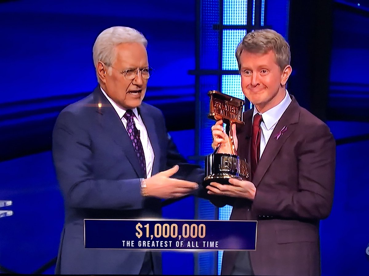 laurennann96's tweet image. Ken is so happy this is the cutest thing I’ve seen all day #JeopardyGOAT