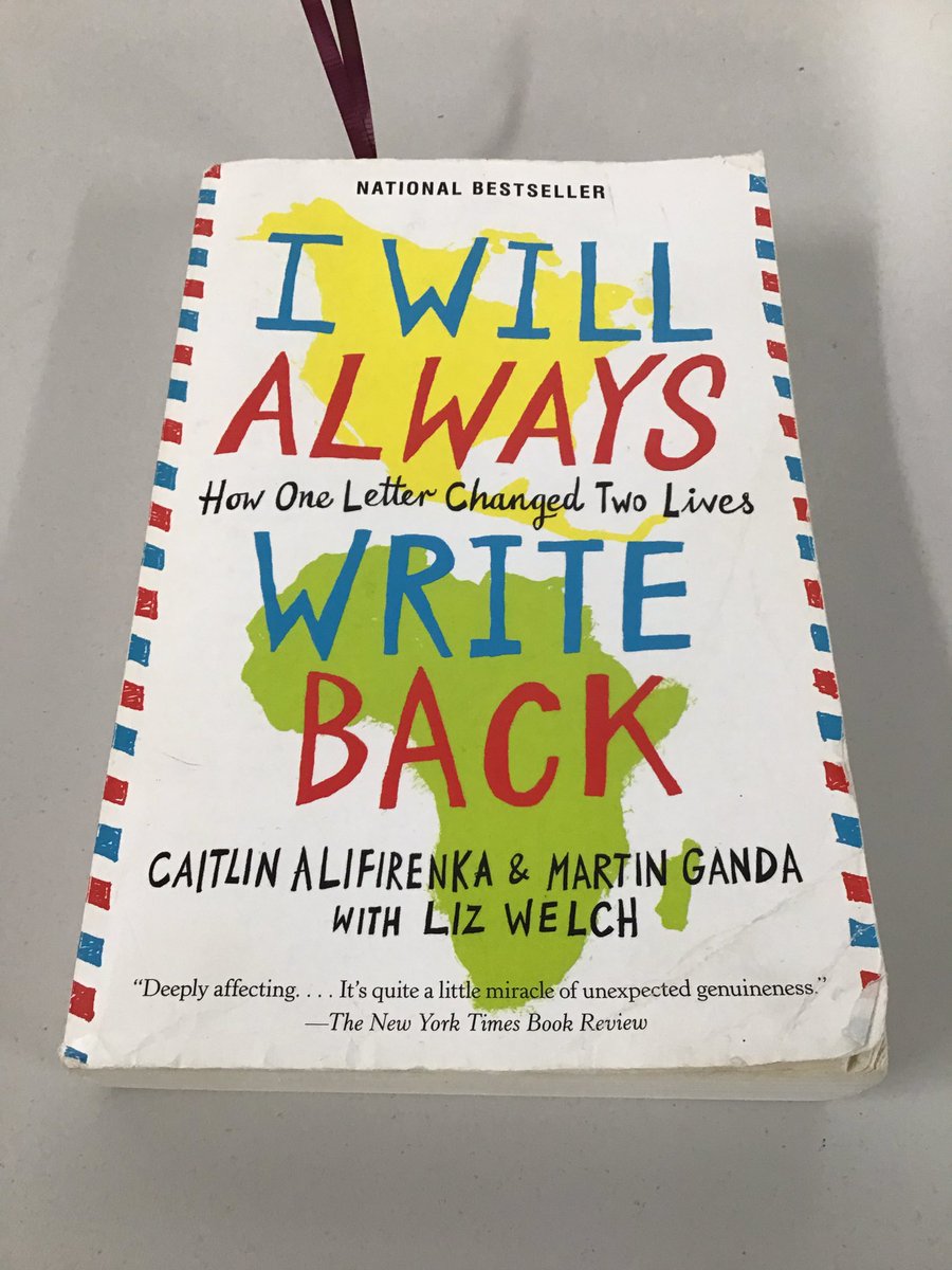 Steph_Sukow's tweet photo. “Kindness is contagious. It changes lives. It changed mine. What will it do for you?” Finished book #3 of 2020.

“I Will Always Write Back” was a delightful read and a great reminder of the power of relationships and genuine care for others. #CGReads @CG_Library https://t.co/rLfwwFUCPZ