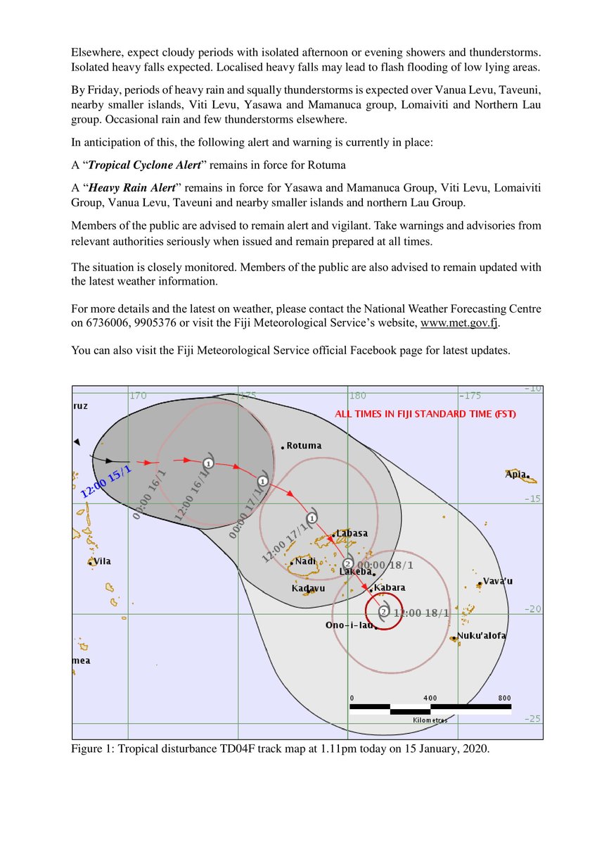FJMETservice's tweet photo. Latest media release on Tropical Disturbance TD04F issued this afternoon. https://t.co/KotQVEFc64