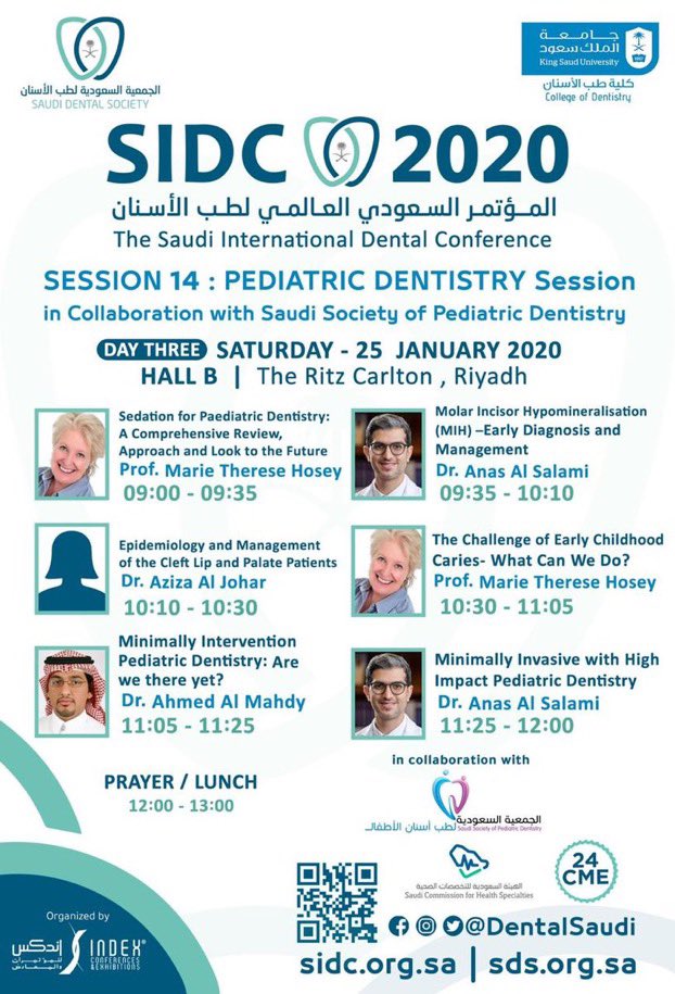 DrAbdulRahmanII's tweet photo. للمهتمين بطب أسنان الأطفال .. هنا يوم علمي كامل تنظمه @SaSspd و @DentalSaudi .. وورشة عمل تقيمها @MT_Hosey يومي ٢٣ و ٢٤ جانوري ..
📌Mark your calendar https://t.co/O6QqPPJM2Z