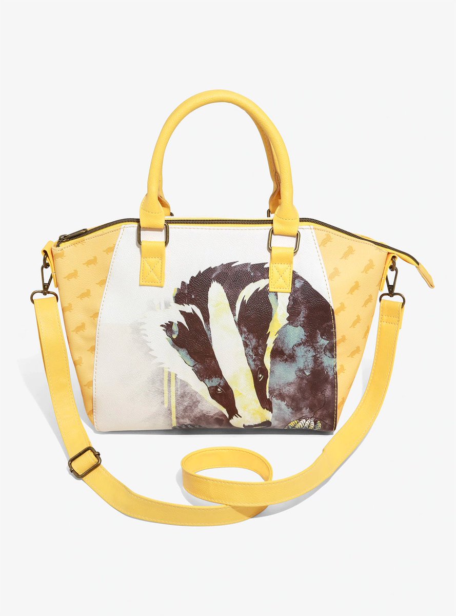 Loungefly's tweet photo. Are you hard working, dedicated, patient, and loyal? 💛 🖤 💛 

RT &amp; FOLLOW for a chance to win our @HotTopic #Hufflepuff Satchel!

#Loungefly #HarryPotter #Hogwarts #Giveaway https://t.co/QiQEmlGYcM