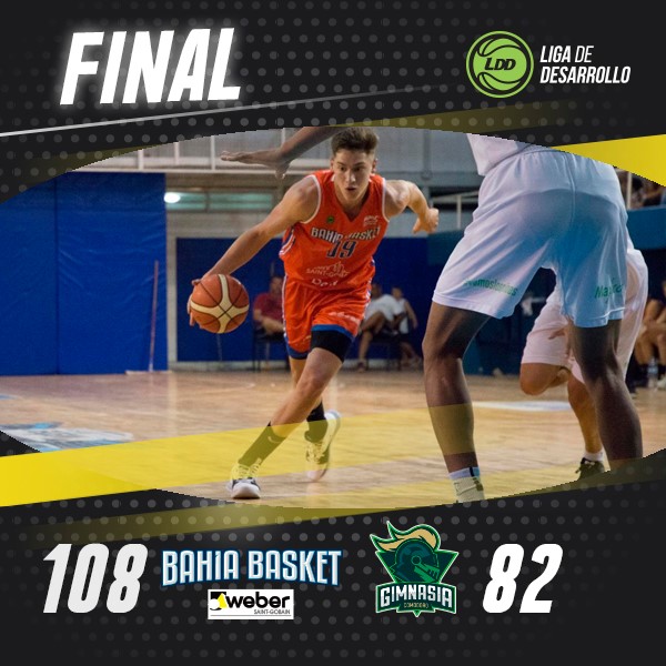 En la Liga de Desarrollo, Bahía superó a Gimnasia de Comodoro Rivadavia 108 a 82 con 25 puntos de Facundo Tolosa y 7 más 7 recobres de Bautista Lugarini.