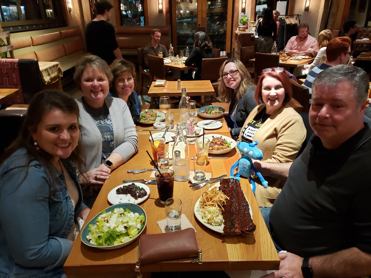 drmcguffin's tweet photo. @CSforALL 's mascot Ally decided to join the Kentucky @csforall group for dinner. #wheresally @ghsteachlarry @kdoliver42 @taramartin04 @LeeannYonker @TraciTackett https://t.co/kOxUKYpMq3