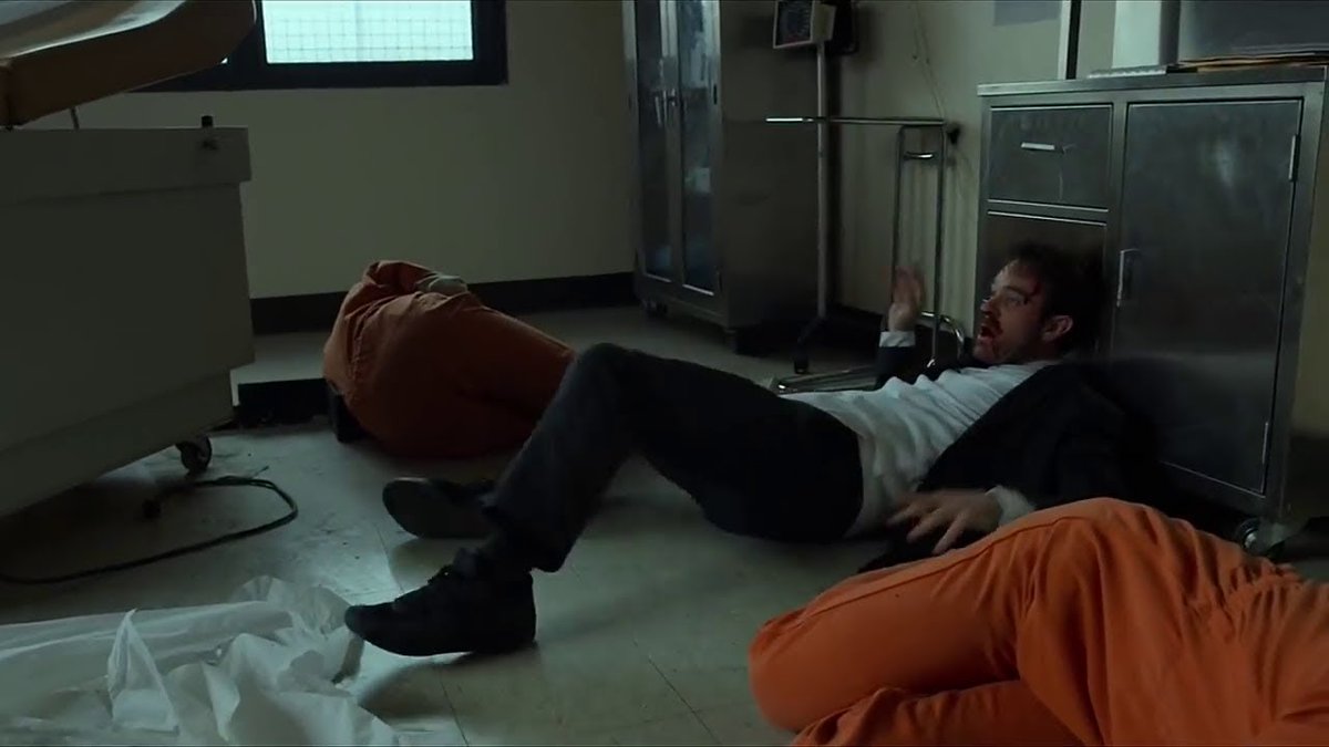 cables888's tweet photo. 📢: Code 33, Code 33, Lockdown is in effect!
Murdock's locked in a prison with bloodthirsty inmates who are after his scalp. And that's bad news...for the inmates, that is. 😈😈😈
#Daredevil
#Blindsided
#Netflix
#Code33 https://t.co/7OKQ1Lb5CW