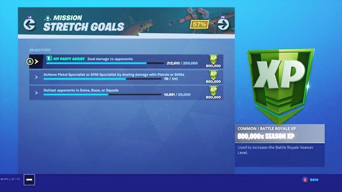 Imminentpsycho's tweet photo. These #stretchgoals are a pain in the ass but almost down. How’s everyone doing on them??? #mixer #twitch #fortnite #fortnitememes #epicgames #xboxone #playstation #twitchstreamer #mixerstreamer #gamer #gaming #itemshop #supportacreator #flexupload https://t.co/33M3Y4uX82