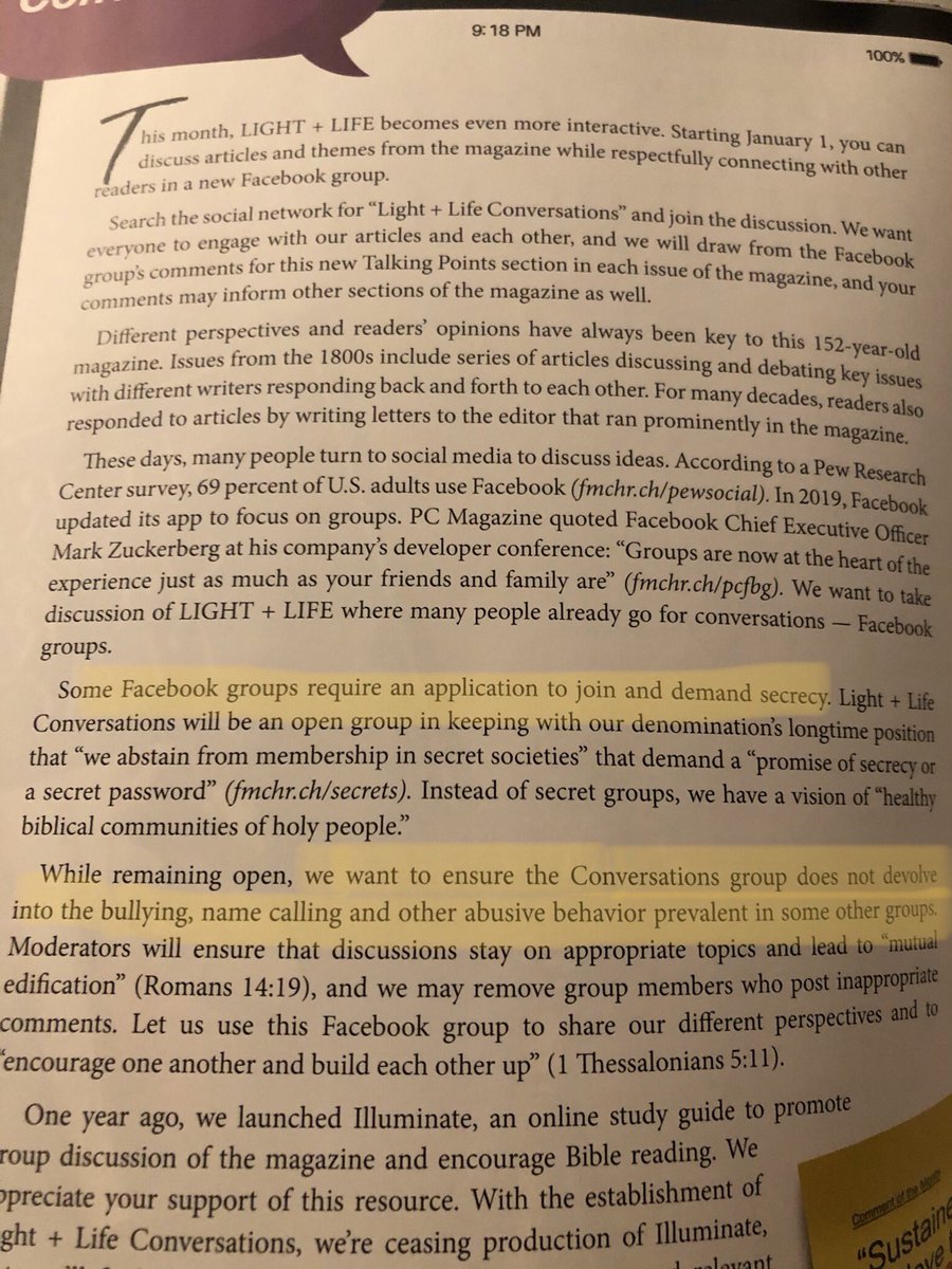 FMCRadioShow's tweet photo. @wilkoffe @jkfinley @JaymesLackey @bluesawadeshoes @revdrmgc My favorite part of January Light and Life was when an anonymous person who wrote the new Talking Points section (I suspect @jkfinley) called out FM Talk Shop without saying their name #ThoseInTheKnow https://t.co/t4L6NqbPJD