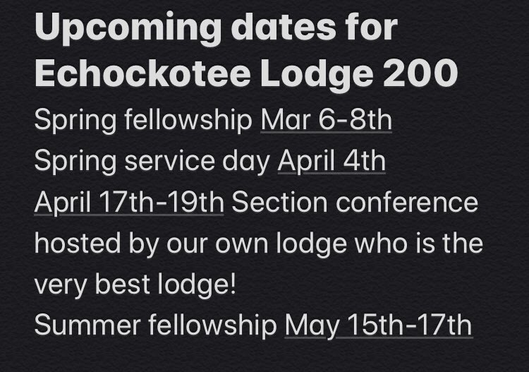 echockotee's tweet photo. What is going on Echockotee Lodge 200!
Down below are the list of some upcoming dates for the fellowships and other lodge activities! https://t.co/Eck0euZosQ