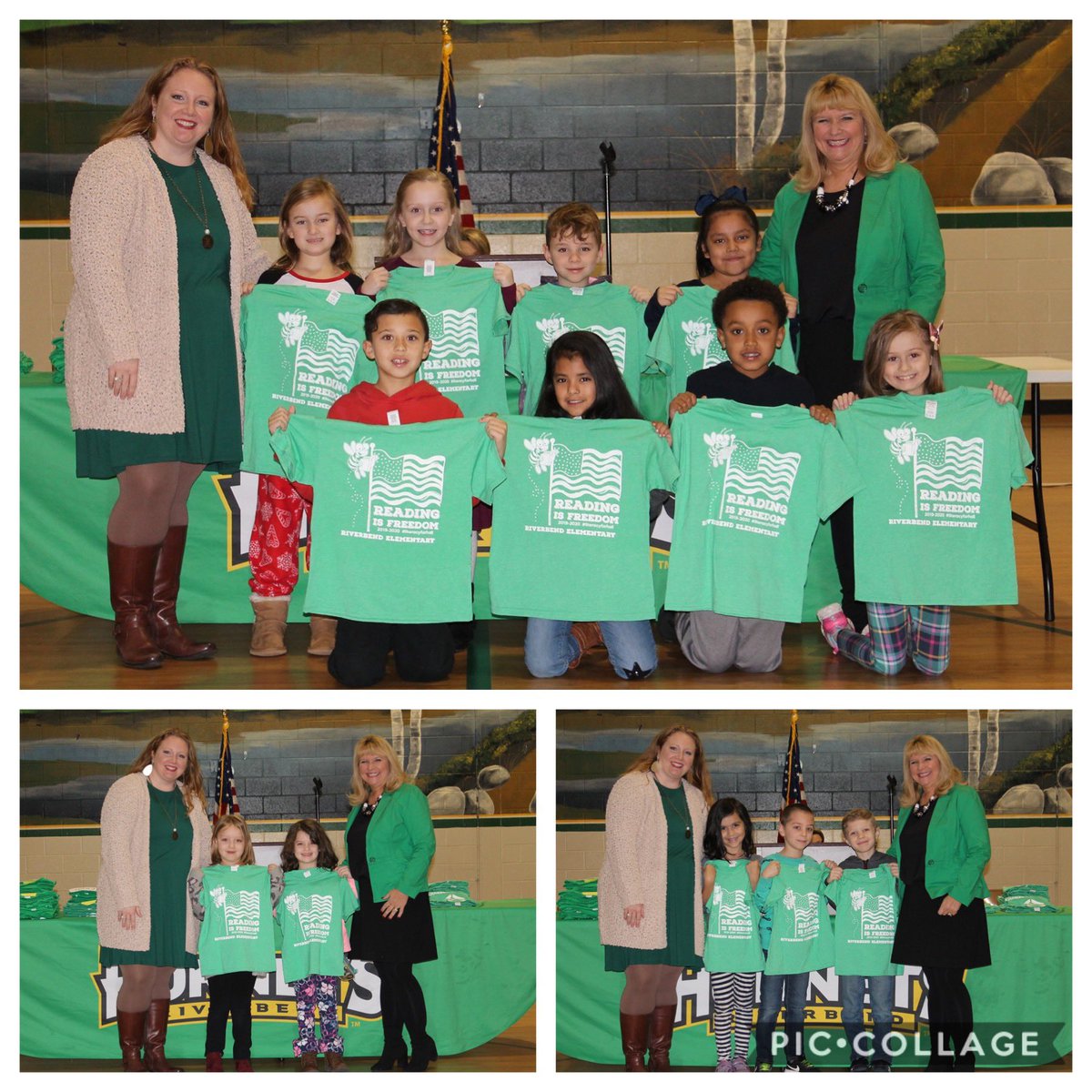 riverbendes's tweet photo. These students are our latest group of #acceleratedreaders Thank you to Lanier HVAC Services for sponsoring our t-shirts! #literacyforHall #riverbendrocks https://t.co/pUmnzsrS9V