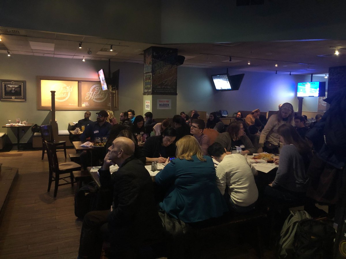 phillyforwarren's tweet photo. We're multi-tasking at our #DemDebate #WarrenWatchParty - while cheering on @ewarren, we are also writing postcards to voters in IA to tell them why we support #TeamWarren ๐
CC: @IAforWarren https://t.co/xtfdqYKLaJ