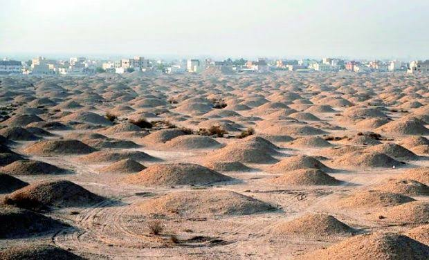 23) Before we depart from Bahrain, I'd like to point your attention to the following photographs. Please make note.These ancient mounds are found all over the Island of Bahrain.This will come into play later in our story.