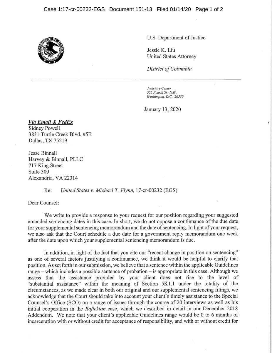 Guys this Doc 151-13 is NEW - it’s yesterday’s letter from the DOJ to Flynn https://drive.google.com/file/d/1zzT6cNtKbmePKgux084iEeo3zzZwkMUV/view?usp=drivesdk