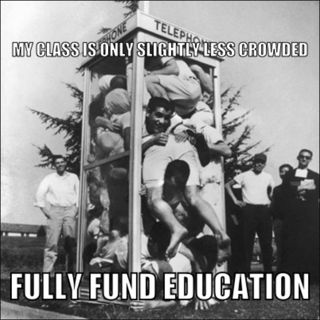 PtaEmma's tweet photo. When public schools are not adequately funded, our classrooms begin to look like a game of phone booth stuffing! #SaveBrickSchools #OneBrickOneTown #BrickProud #WeAreBrick #SOS #UndoS2 #EducationForAll #FairFundingForAll #ReleaseTheFormula @NJSenatePres @GovMurphy @DrLRepollet https://t.co/HeRjjEX2JC